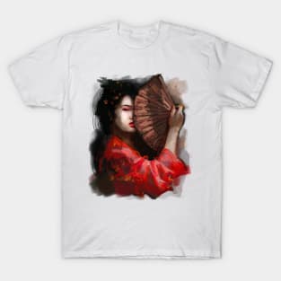 Geisha of Japan - Girl With Kimono T-Shirt